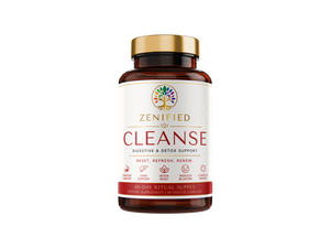 Zenified Cleanse plant-based digestive detox supplement with turmeric ginger and milk thistle