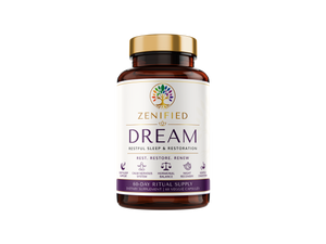 Zenified Dream natural sleep and restoration supplement with passionflower chamomile and ashwagandha