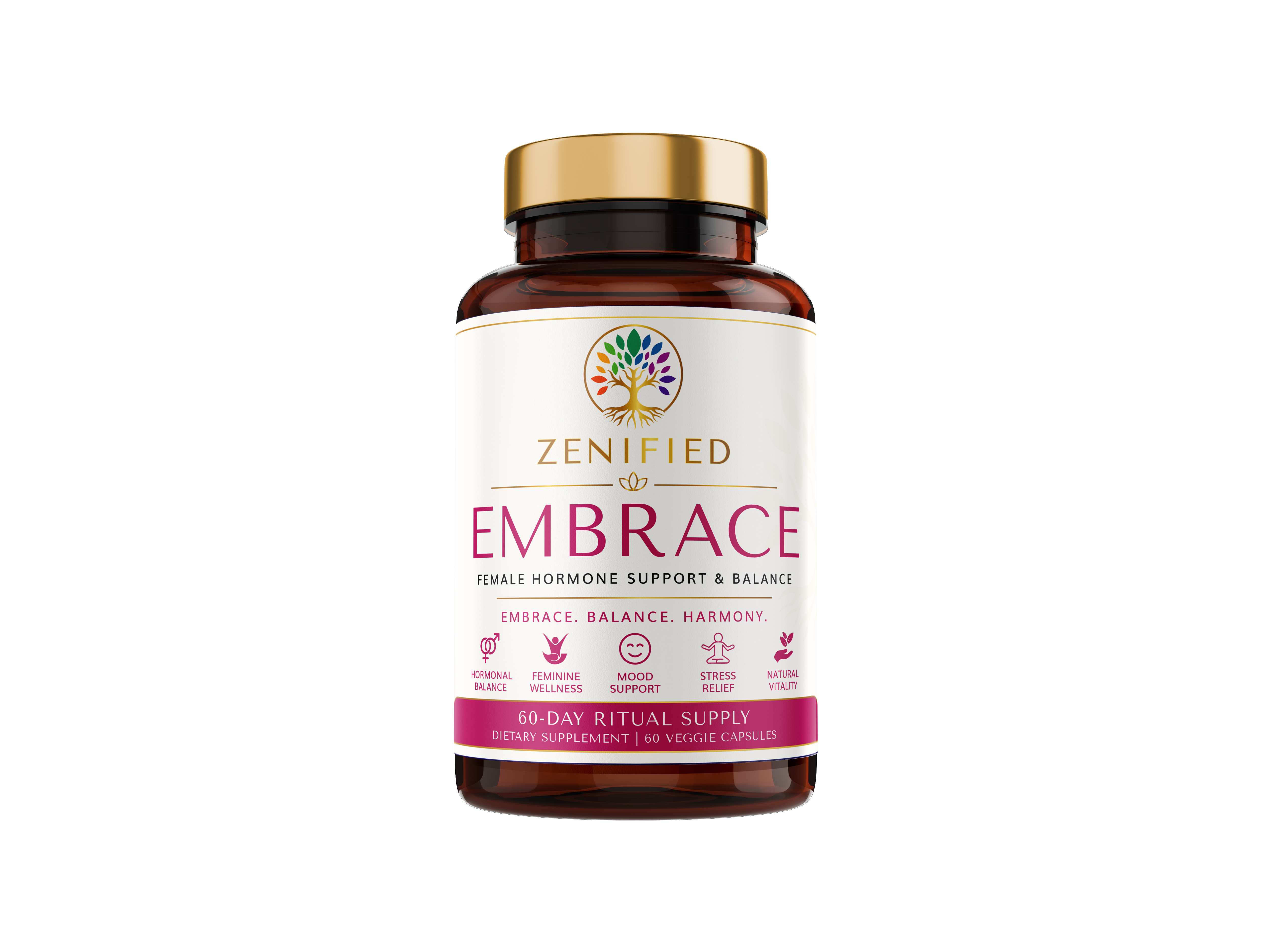 Zenified Embrace hormone balance and emotional grounding support supplement
