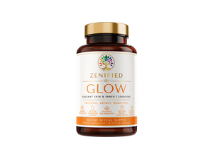 Zenified Glow radiant skin and inner cleansing supplement with hibiscus saffron and turmeric