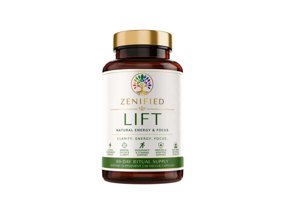 Zenified Lift natural energy and focus supplement with maca ginseng and rhodiola
