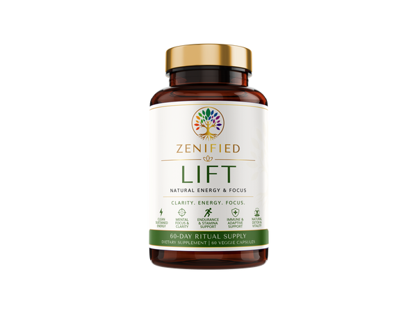 Zenified Lift natural energy and focus supplement with maca ginseng and rhodiola