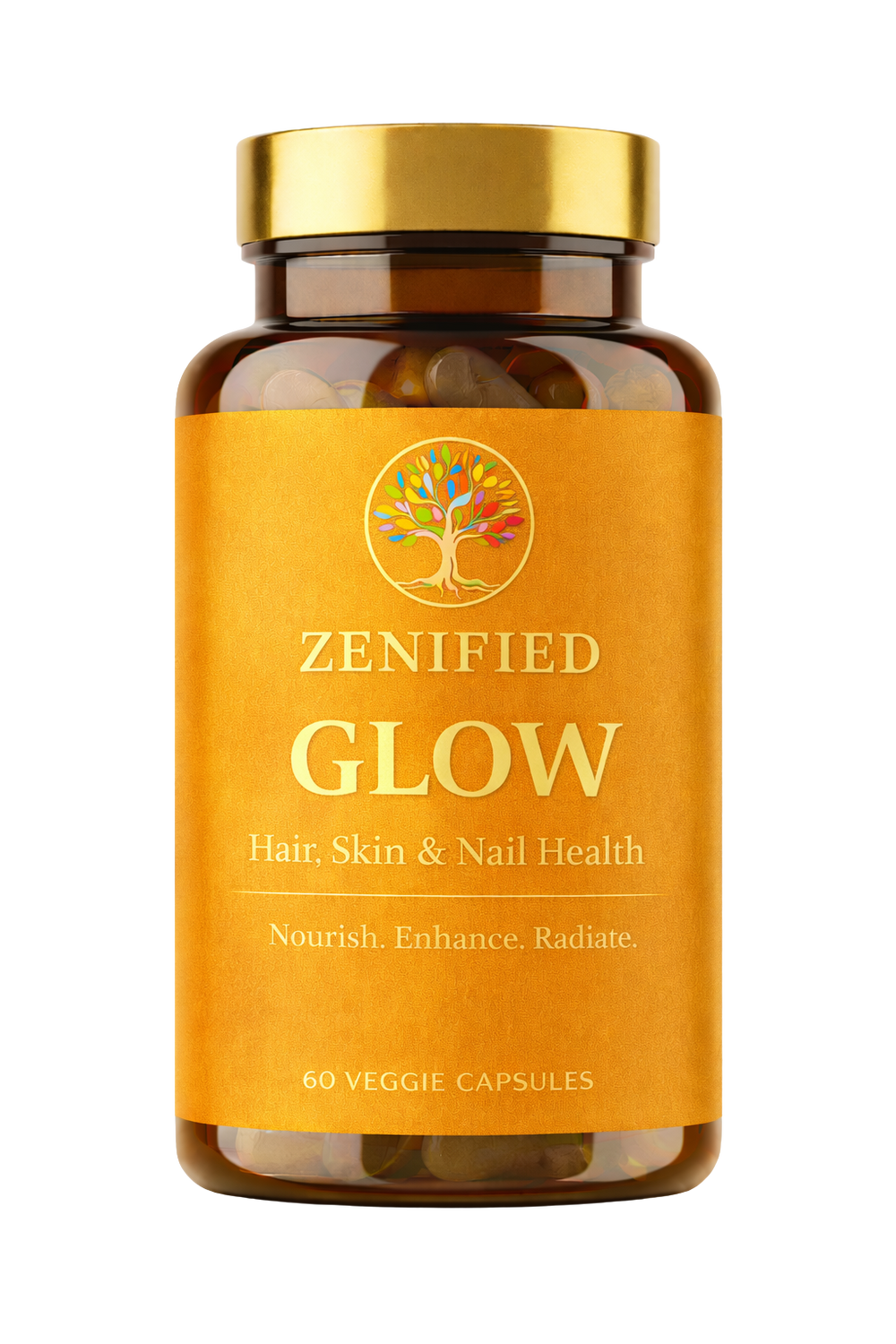 Zenified Glow , radiant skin and inner cleansing supplement, 60 veggie capsules