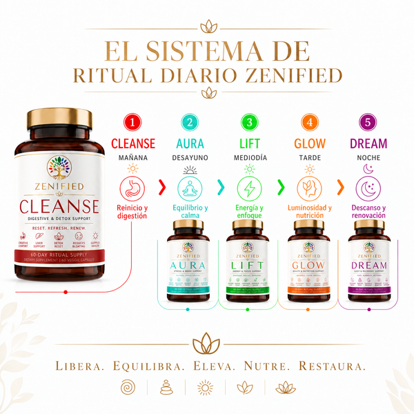 Cleanse as step one in the Zenified five-blend ritual
