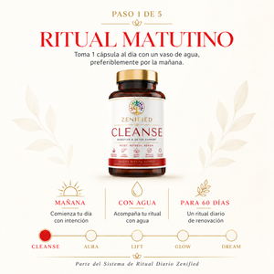 Cleanse morning reset and digestive wellness infographic