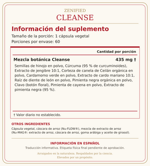 Zenified Cleanse: información del suplemento e ingredientes en español