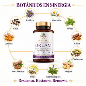 Ingredientes de Dream: pasiflora, manzanilla y toronjil