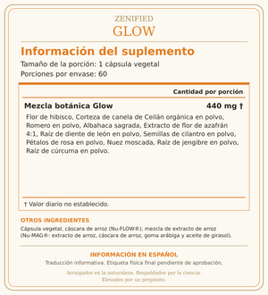 Zenified Glow: información del suplemento e ingredientes en español