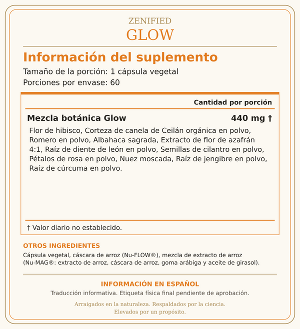 Zenified Glow: información del suplemento e ingredientes en español