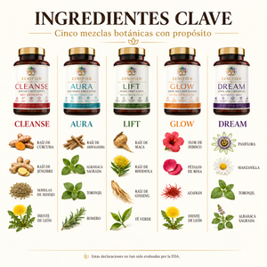 Key botanicals in the Zenified five-blend system